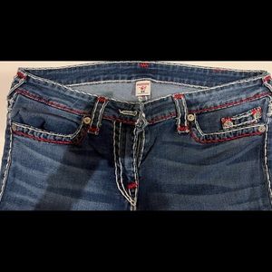 True Religion Skinny Jean Red stitching